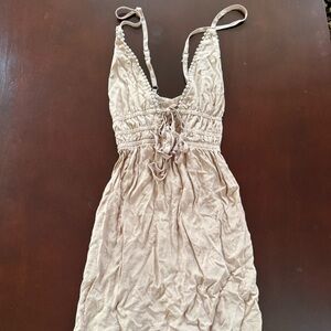 Target Wild Fable Tan Sleeveless Mini Dress Size Medium